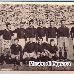 1952-53 (14 settembre) - Formazione schierata Bologna-Pro Patria 4 a 1