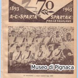 1964 - 1 luglio - Programma Bologna FC - Spartak Praha Sokolovo