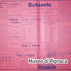 1946/47 Programma Manifesto 'Rosso Bleu' partita Grande Torino vs BOLOGNA FC (interno)