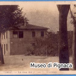 1916 vg - Forlì - La casa del Pittore Giovanni Marchini (via Ugo Bassi) scriita dallo stesso al collega Leonida Brunetti