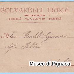 1875-80ca cartolina pubblicitaria - Golfarelli Maria 'Modista'