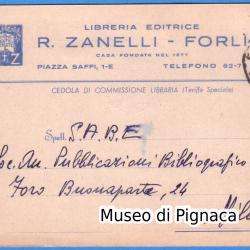 1951 vg - Forlì Piazza Saffi - Libreria Editrice Zanelli