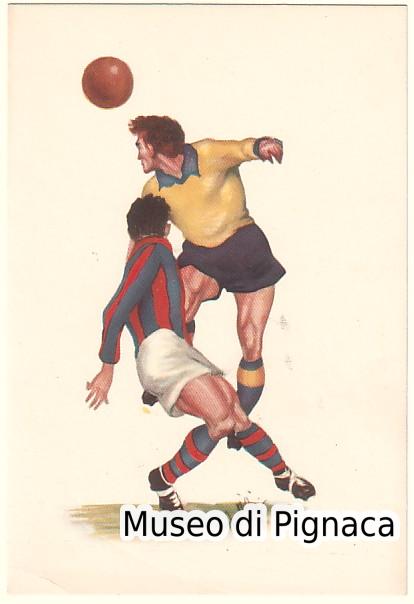 1950ca Cartolina serie 'I Derby' - Bologna FC e Modena FC