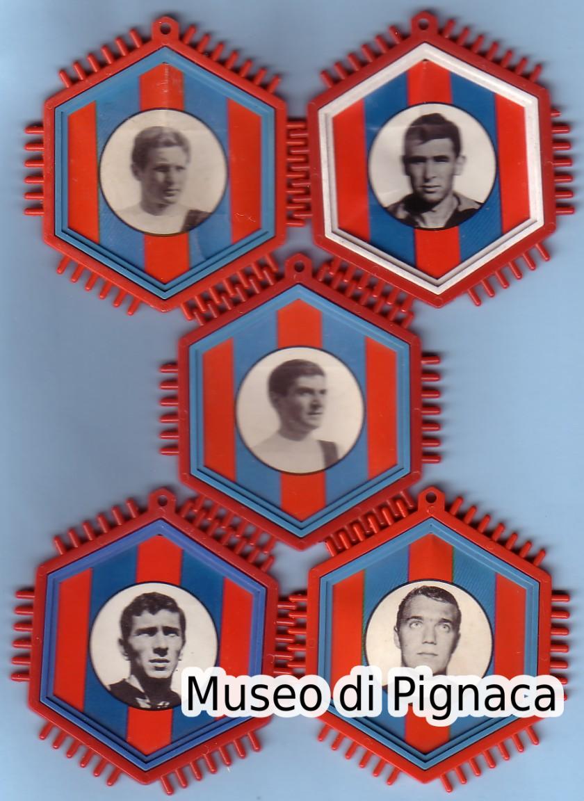 1969-70 LOCATELLI - esagoni plastificati calciatori Bologna FC