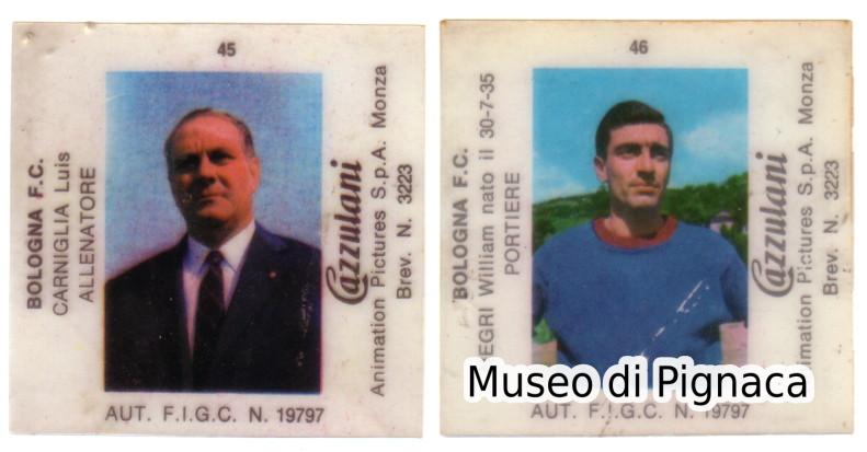 1965/66 - Cazzulani Animation Pictures Monza - figurine celluloide Bologna FC