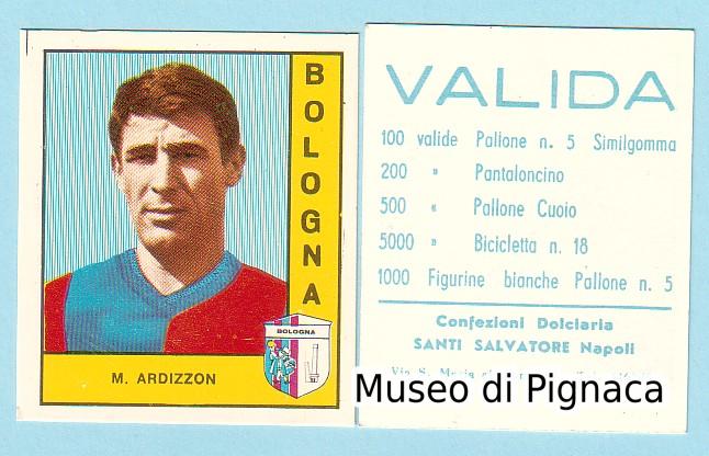 Dolciaria SANTI SALVATORE 1967-68 figurina Ardizzon Bologna FC