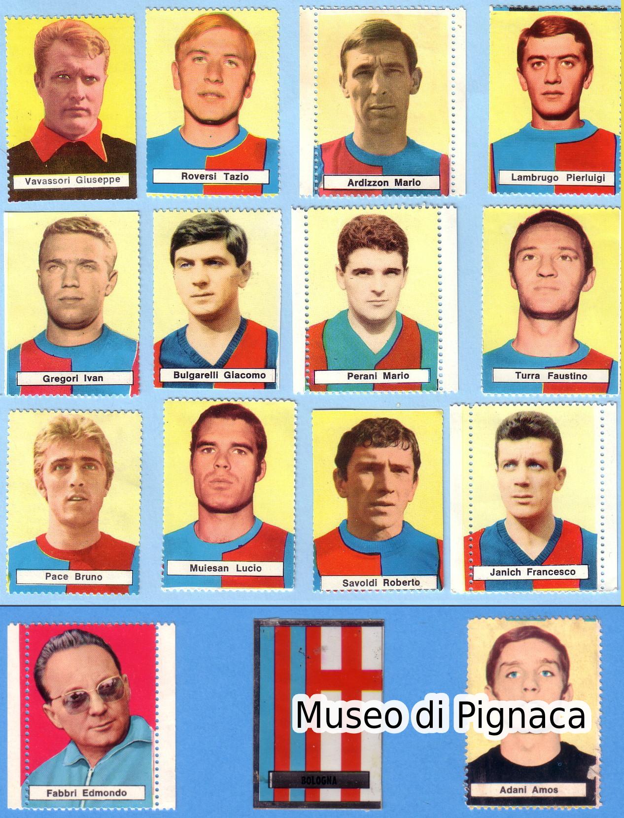 LAMPO-MODERNA 1969-70 'CalcioLampo' figurine Bologna FC