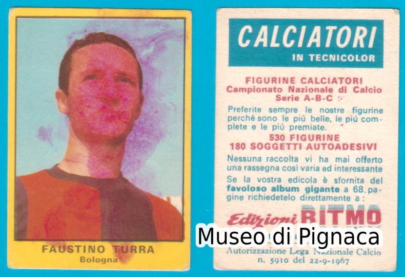RITMO Caltagirone 1967-68 figurina Faustino Turra