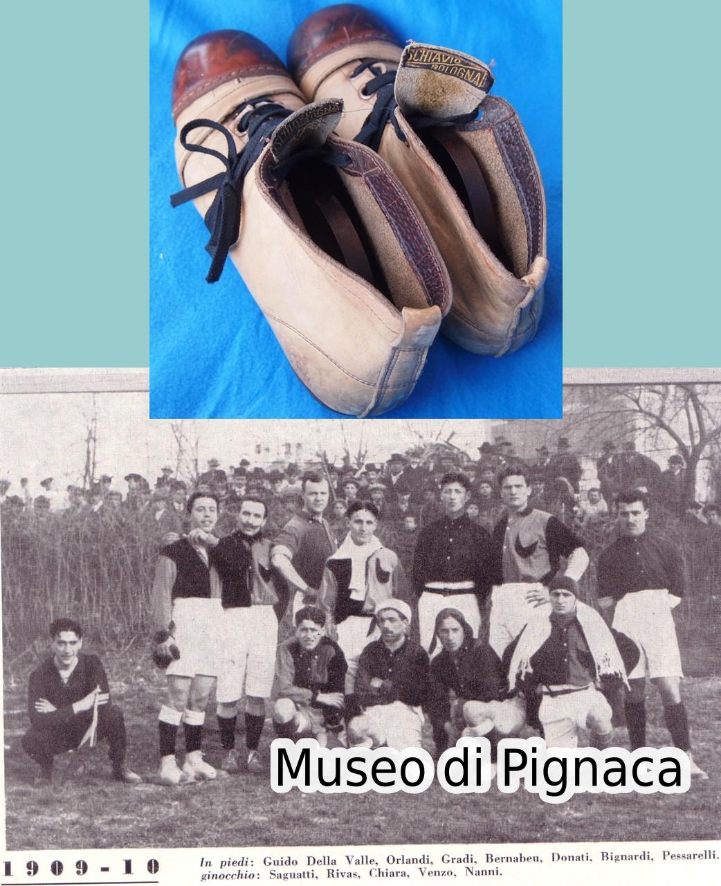 1910 Prima Formazione Bologna con scarpe Schiavio