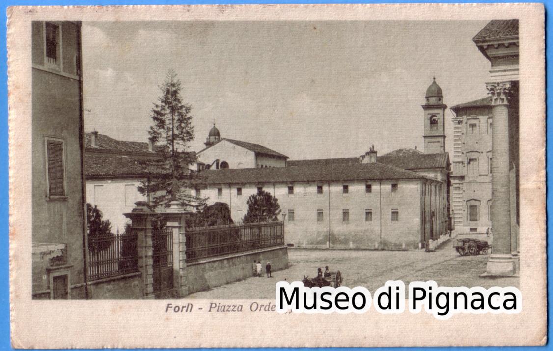1918 vg - Forlì - Piazza Ordelaffi e Cattedrale