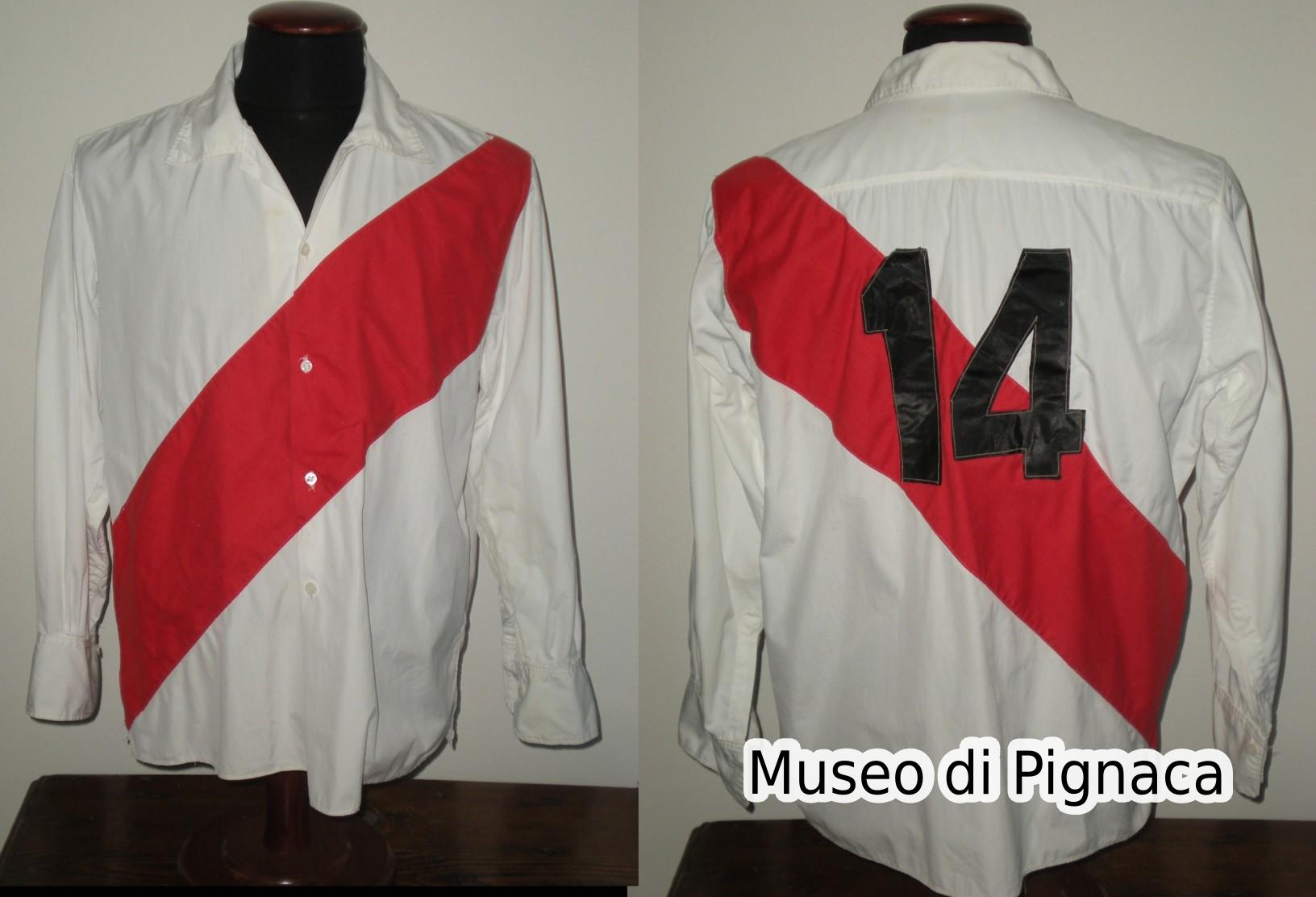 1965 River Plate Camiseta match Worn with Giacomo Bulgarelli Bologna 31 ago