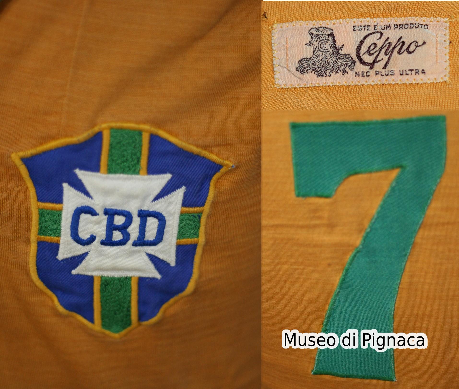 Mario Zagallo - Maglia Brasile - Mondiali 1958 in Svezia (dettagli)