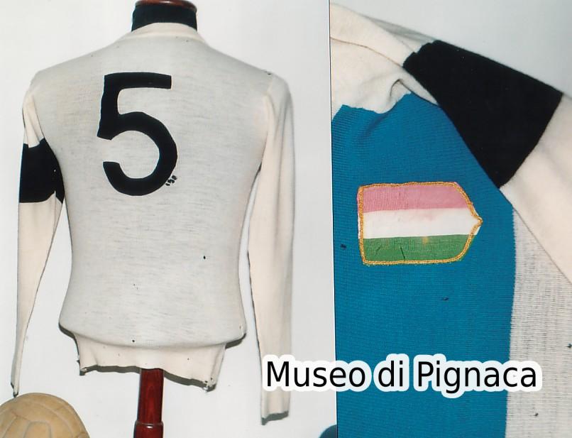 Amedeo Cattani - 1950 Maglia Nazionale a lutto post-Superga (dettagli)