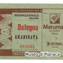 1979-80 biglietto d'ingresso Internazionale FC - Bologna FC