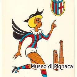 1966 Cartolina (editrice IMPERIA) Pin-Up rossoblù