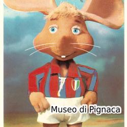 1964 cartolina Topo Gigio con la maglia del Bologna FC