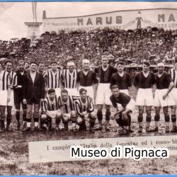 1931-32 (1 maggio) Juventus vs Bologna Sportiva - le formazioni delle due squadre unite