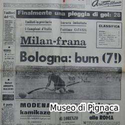 1962 (15 ottobre) Corriere dello Sport celebra la vittoria sul Modena per 7 a 1 - è il Bologna del Paradiso