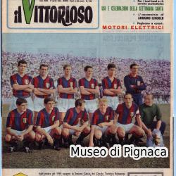 1965 Settimanale IL VITTORIOSO dedicato al Bologna FC