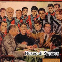 1964 (giugno) La Settimana Illustrata presenta la partita spareggio fra Bologna e Inter (illustr Di Stefano)