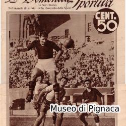 1934 (17 giugno) - Coppa Europa - Bologna Bocskay 2 a 0 - splendido colpo di testa di Maini