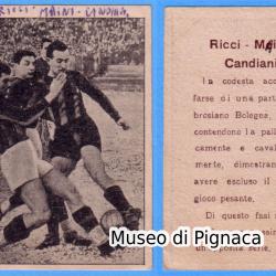 Assi del Calcio - 1941 - figurina con Ricci Maini (Bologna) e Candiani (Ambrosiana)