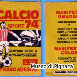 BAGGIOLI (Milano) 1974 - Calcio Sport 1974 in Raso Adesivo