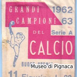 NUZZI 1962-63 -  GRANDI CAMPIONI DEL CALCIO