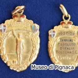 1929 Medaglia d'oro donata a BUSINI III° per la vittoria del campionato (*)