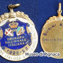 1928-29 Medaglio d'oro della FIGC donata ad Antonio Busini III° (*)