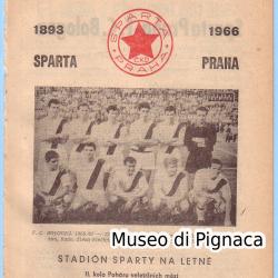 1966 26 ottobre - Programma Coppa delle Fiere Sparta Praha - Bologna FC