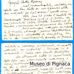 1934 Cartolina autografa del Presidente Bonaveri indirizzata a Kovacs