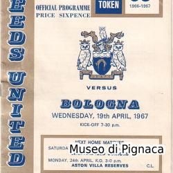 1967 programma partita LEEDS -BOLOGNA FC (Coppa Fiere)
