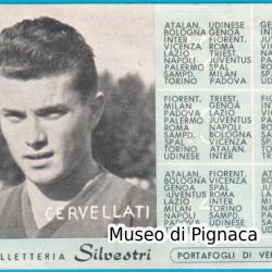 1956 calendarietto campionato calcio con  Cesarino Cervellati