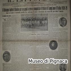 1929 Il Littoriale -  Il Bologna conquista il suo secondo scudetto