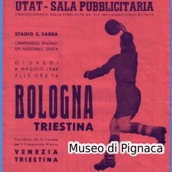 1948 (6 maggio) programma partita Triestina vs Bologna