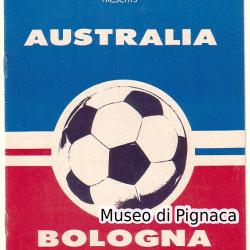 Programma partita 1976 AUSTRALIA-BOLOGNA