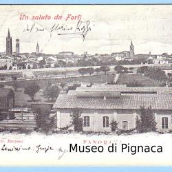 1906 vg da Vecchiazzano - "Un saluto da Forlì" - Panorama