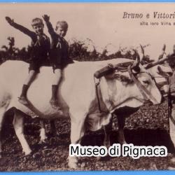 1925ca nv - Carpena (Forlì) - Vittorio e Bruno Mussolini alla loro Villa