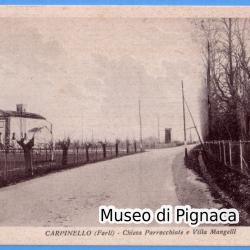 1939 vg - Carpinello (Forlì) - Chiesa Parrocchiale e Villa Mangelli