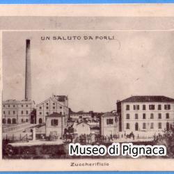 1902 vg - Un saluto da Forlì - Zuccherificio (animata con operai)