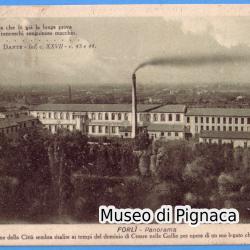 1925 vg - Forlì Panorama (zuccherificio e frase dantesca)