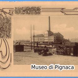 1915 vg - Forlì - Zuccherificio (con contorno ornamentale - editore Bazzani)