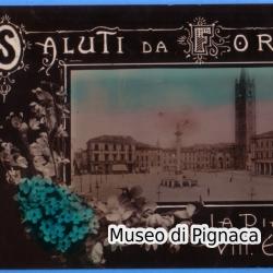 1910 vg - Saluti da Forlì - La Piazza Vittorio Emanuele