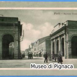 Forlì 1911ca - Barriera Giuseppe Mazzini - Carretti con cavalli