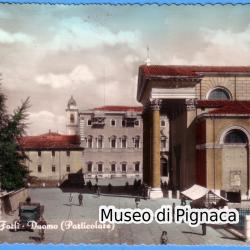 1955 vg da Ronco - Forlì Duomo (particolare) e Stele della Madonna del Fuoco