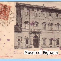 1901 (7 settembre) Cartolina ed. Servadei - Palazzo Paolucci