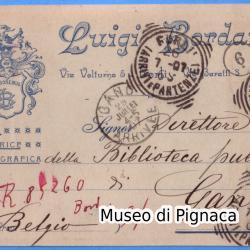 1907 Forlì vg - Luigi Bordandini Casa Editrice Tipografica