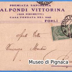 1923 vg - Forlì - Premiata saponeria Valpondi Vittorina (già Pinchetti)