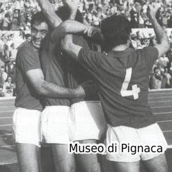 Roma con maglia Lacoste (derby 1969-70)